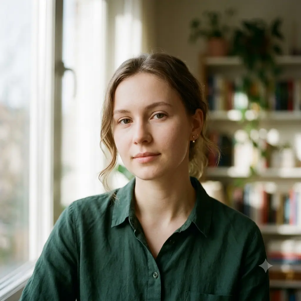 Portrait with the soft grain and natural color of 35mm color negative film
