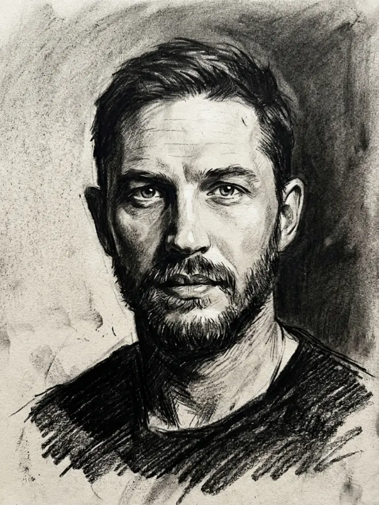 Charcoal sketch made with a Gemini art style prompt