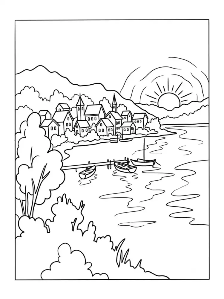 Coloring Book Page (Line Art)