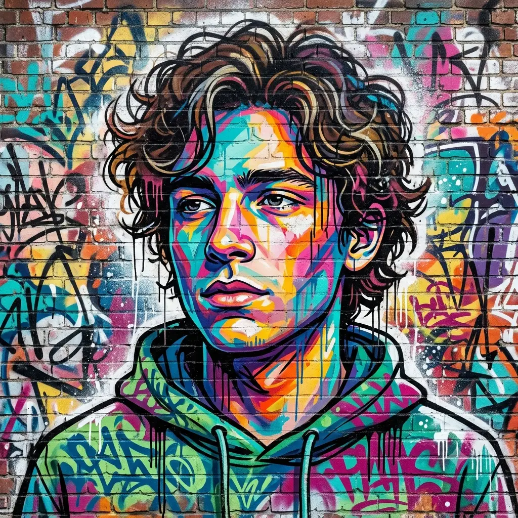 Graffiti Street Art Portrait