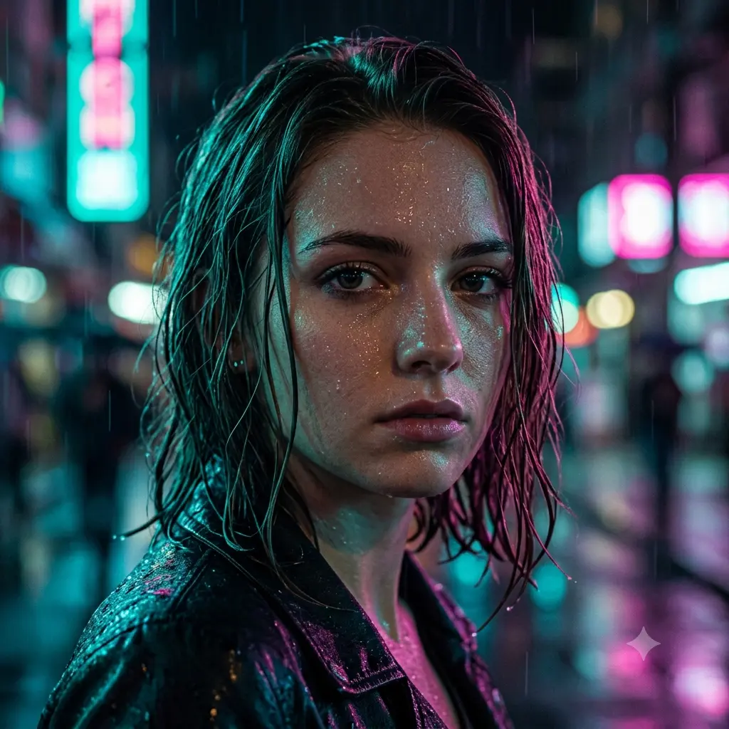 Neon Noir Portrait