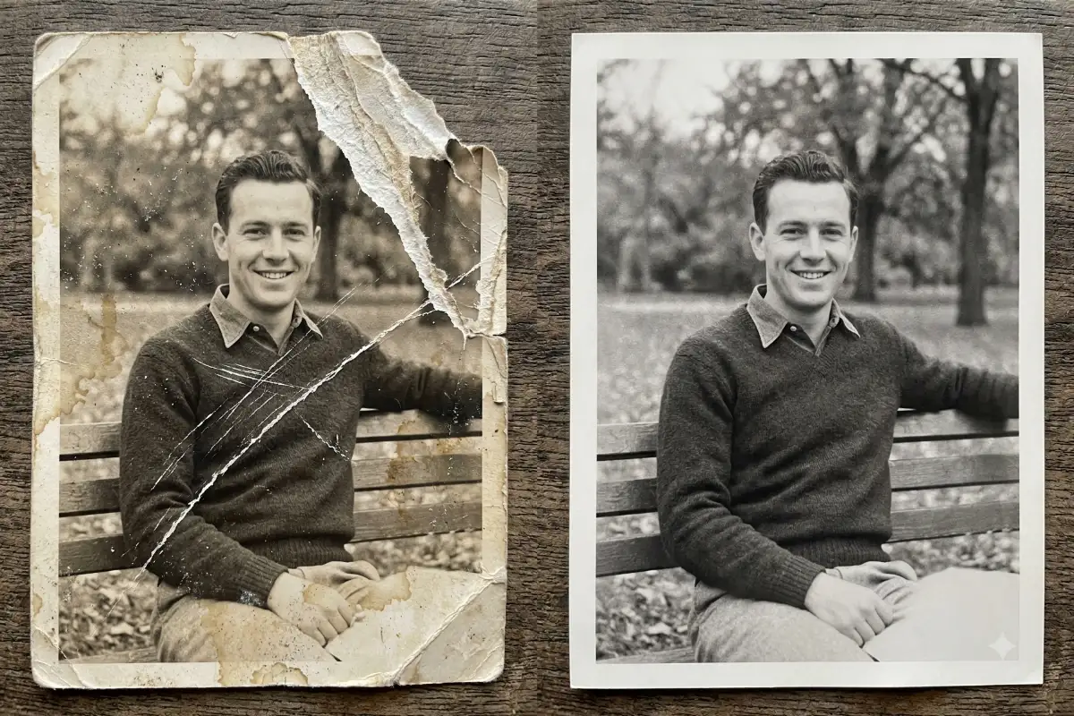 Repair a Torn or Damaged Photo