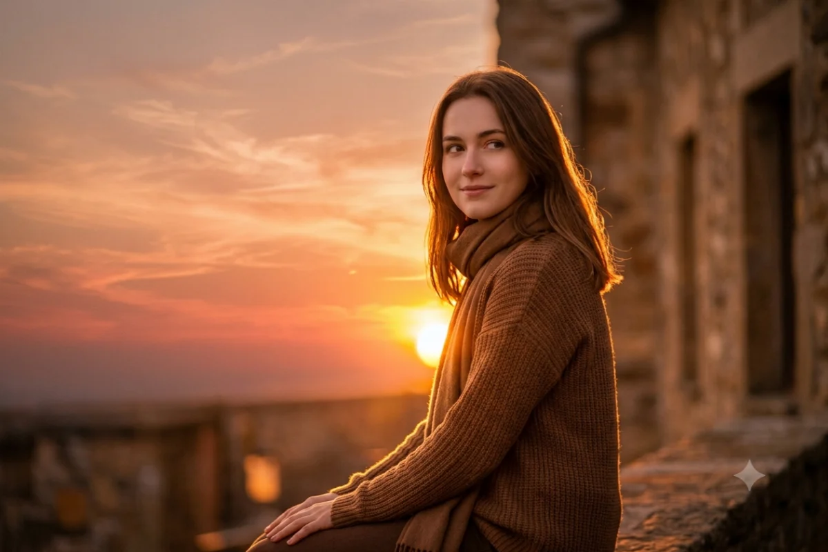 Golden Sunset Background