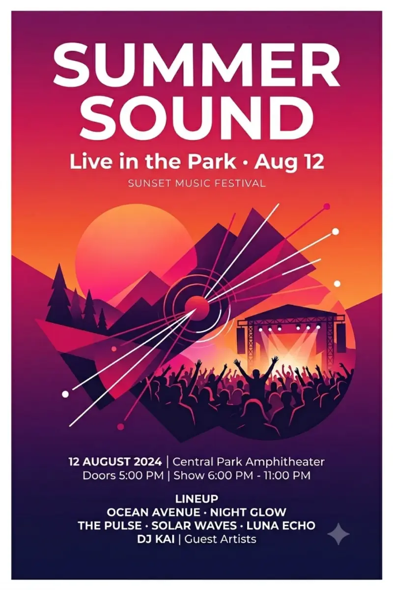 Bold Poster with Readable Text