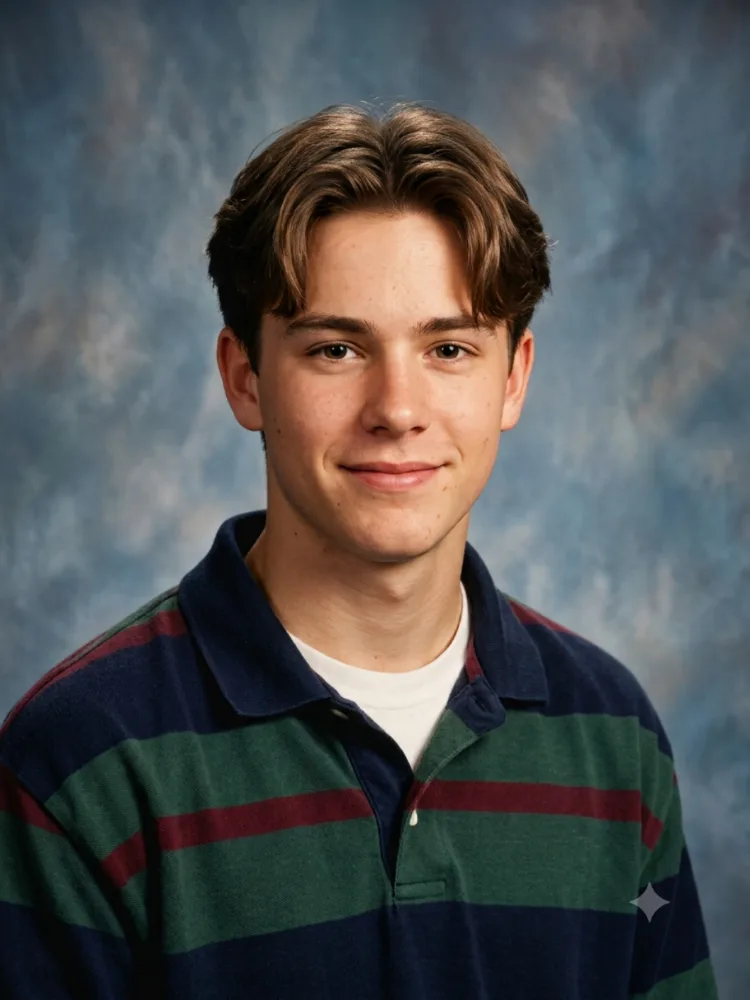 Vintage 90s Yearbook Portrait